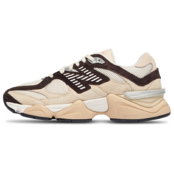 New Balance Men’s Sandstone Brown White 9060 Athletic Y2K Inspired Sneakers - Picture 2 of 12